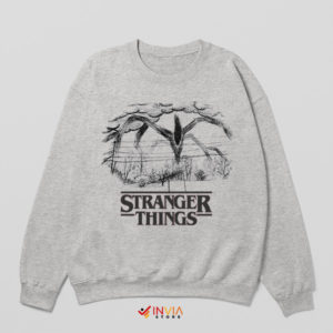 Upside Down Terror Demogorgon Strikes Sport Grey Sweatshirt