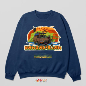 Vandalorian Car Galaxy The Mandalorian Navy Sweatshirt