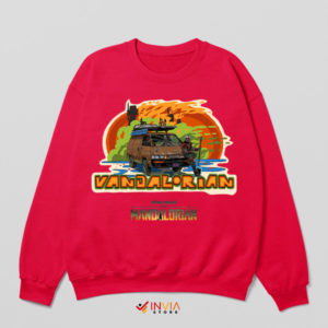 Vandalorian Car Galaxy The Mandalorian Red Sweatshirt