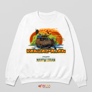 Vandalorian Car Galaxy The Mandalorian White Sweatshirt