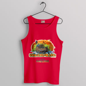 Vandalorian Car Journey The Mandalorian Red Tank Top