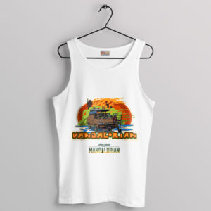 Vandalorian Car Journey The Mandalorian White Tank Top