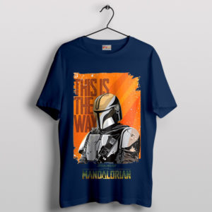 Way of the Warrior Mando Graphic Navy T-Shirt