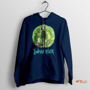 Wubba Baba Yaga John Rick's Portal Navy Hoodie