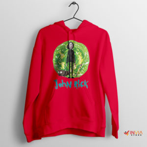 Wubba Baba Yaga John Rick's Portal Red Hoodie