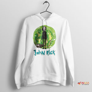 Wubba Baba Yaga John Rick's Portal White Hoodie