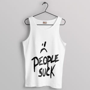 XXXTentacion Inspired People Suck White Tank Top