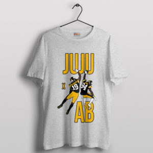 Yin and Yang of Steelers JuJu x AB Sport Grey T-Shirt