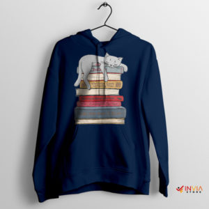 the Cool and Calm Chill Cat Life Navy Hoodie