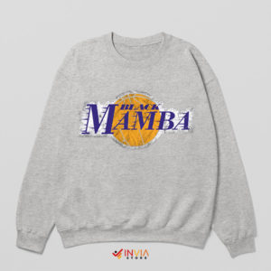 Kobe's Iconic Black Mamba Basketball Sport Grey Sweatshirt