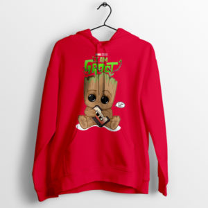 Adorable Groot Guardians of the Galaxy Red Hoodie