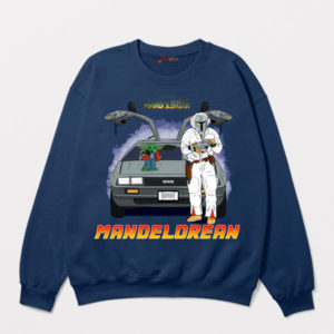 Back to the Future Car with Mando Navy Sweatshirt