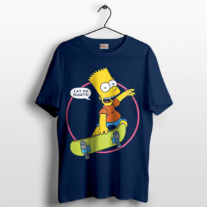 Bart Skateboard Eat My Shorts Edition Navy T-Shirt