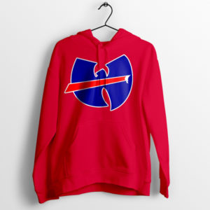 Buffalo Bills Symbol in Wu-Tang Style Red Hoodie