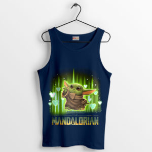 Cute Grogu's Shine The Mandalorian Navy Tank Top