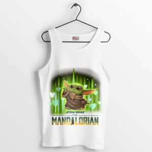 Cute Grogu's Shine The Mandalorian White Tank Top