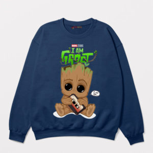 Cute Groot's Universe Marvel Series Navy Sweatshirt