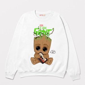 Cute Groot's Universe Marvel Series White Sweatshirt