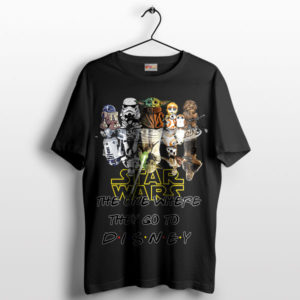 Goes to Disney With Baby Yoda and Friends Black T-Shirt