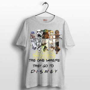 Goes to Disney With Baby Yoda and Friends Sport Grey T-Shirt