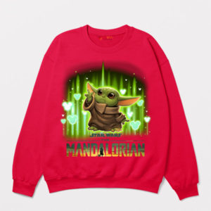 Grogu's Glow The Mandalorian Series Red Sweatshirt