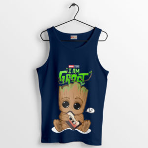 Groot's Odyssey I am Groot Series Navy Tank Top