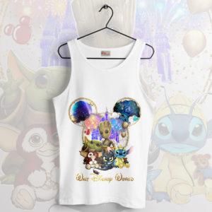 Happiest Place with Baby Yoda and Friends White Tank Top