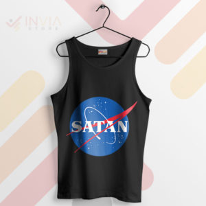 Hell's NASA Logo Parody Satan Black Tank Top