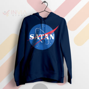 Infernal NASA Logo Parody Satan Navy Hoodie