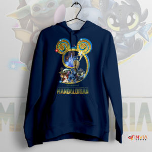 Journey Baby Yoda and Disney Friends Navy Hoodie