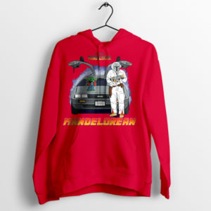 Mando and the Time Traveling DeLorean Red Hoodie