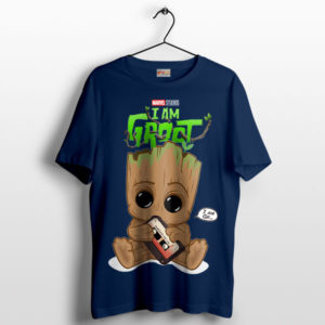 Marvel Cute Groot Adventure Graphic Navy T-Shirt