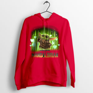 Shine Like Cute Grogu The Mandalorian Red Hoodie