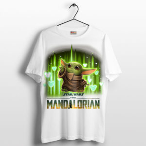 Shining Bright Cute Grogu Mandalorian White T-Shirt