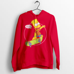 Skateboard Attitude Bart Eat My Shorts Red Hoodie