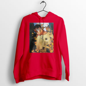 Spectacular Butterfly Effect Travis Scott Art Red Hoodie