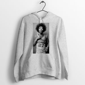 SuperSonics Spirit Hendrix 27 Vintage Sport Grey Hoodie