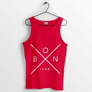 Tour Tribute Bon Iver Tour X Art Red Tank Top