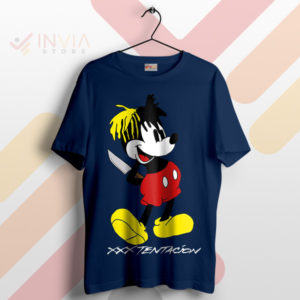 Rock the XXXTentacion Style Mickey Navy T-Shirt