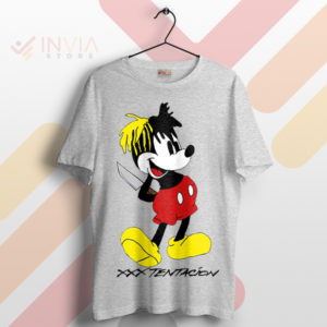 Rock the XXXTentacion Style Mickey Sport Grey T-Shirt