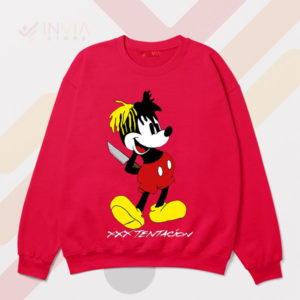 Stand Out with XXXTentacion Mickey Red Sweatshirt