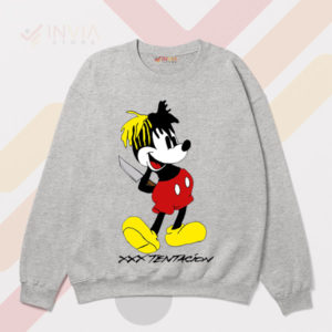 Stand Out with XXXTentacion Mickey Sport Grey Sweatshirt