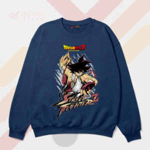 Battle of Legends Street Fighter DBZ Navy Sweatshirt