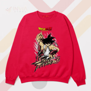 Battle of Legends Street Fighter DBZ Red Sweatshirt