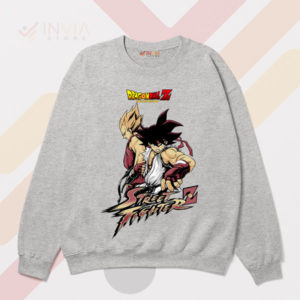 Battle of Legends Street Fighter DBZ Sport Grey Sweatshirt