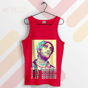 Canvas of Memories Lil Peep Art Red Tank Top