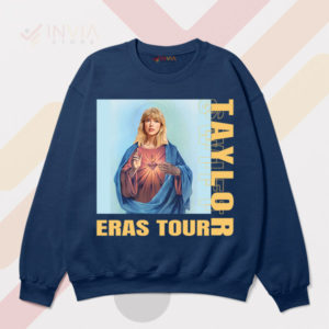 Celestial Style Taylor Swift Saint Jesus Navy Sweatshirt