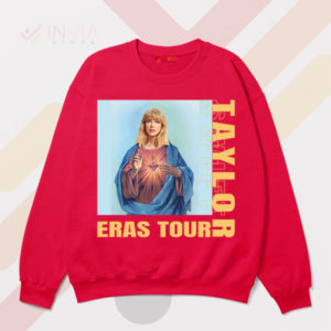 Celestial Style Taylor Swift Saint Jesus Red Sweatshirt