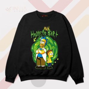 Crossing Dimensions Homer and Bart Black Sweatshirt