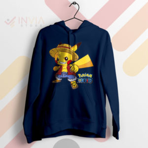 Cute Captain's Pikachu Luffy Gear 5 Navy Hoodie